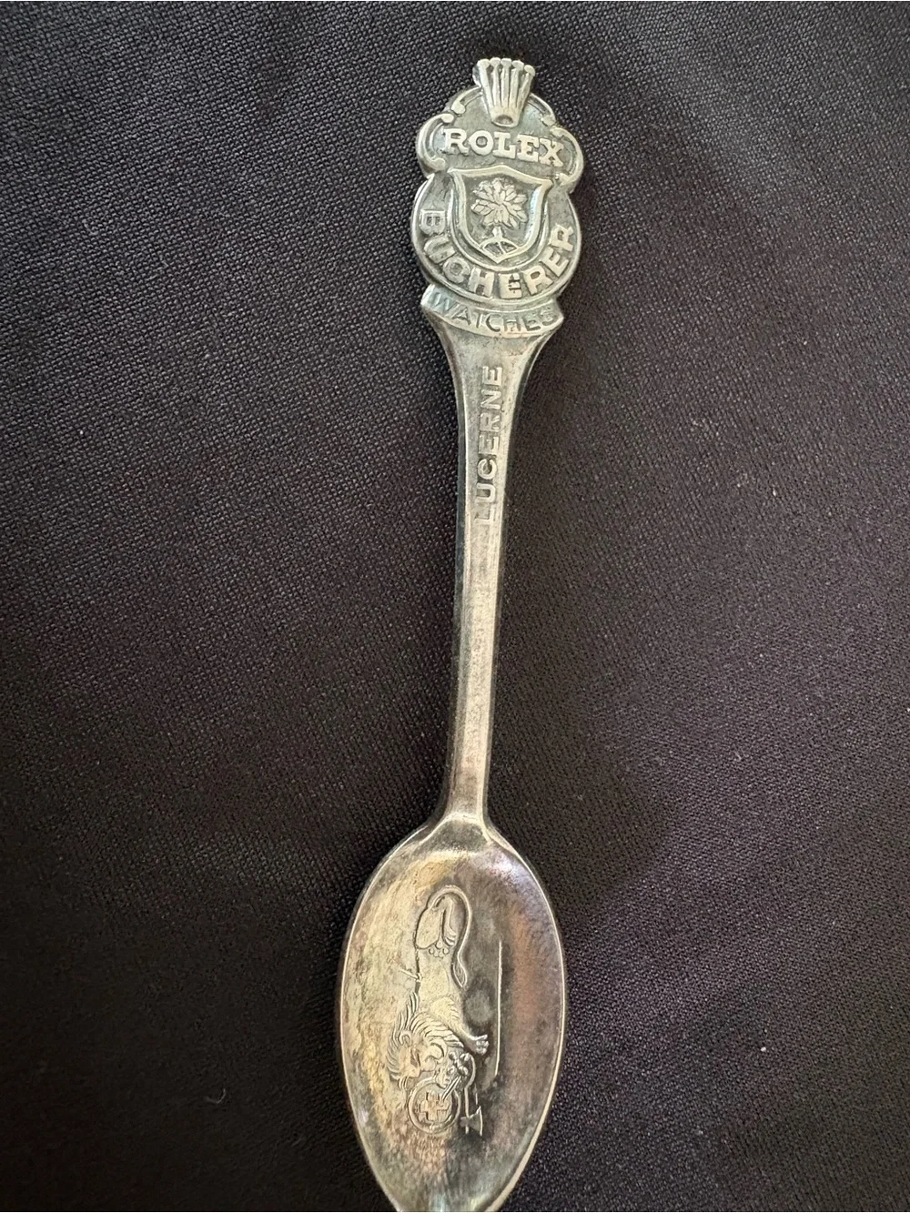 VTG Rolex Lucerne Silver-Color Collectible Spoon - Set of 2